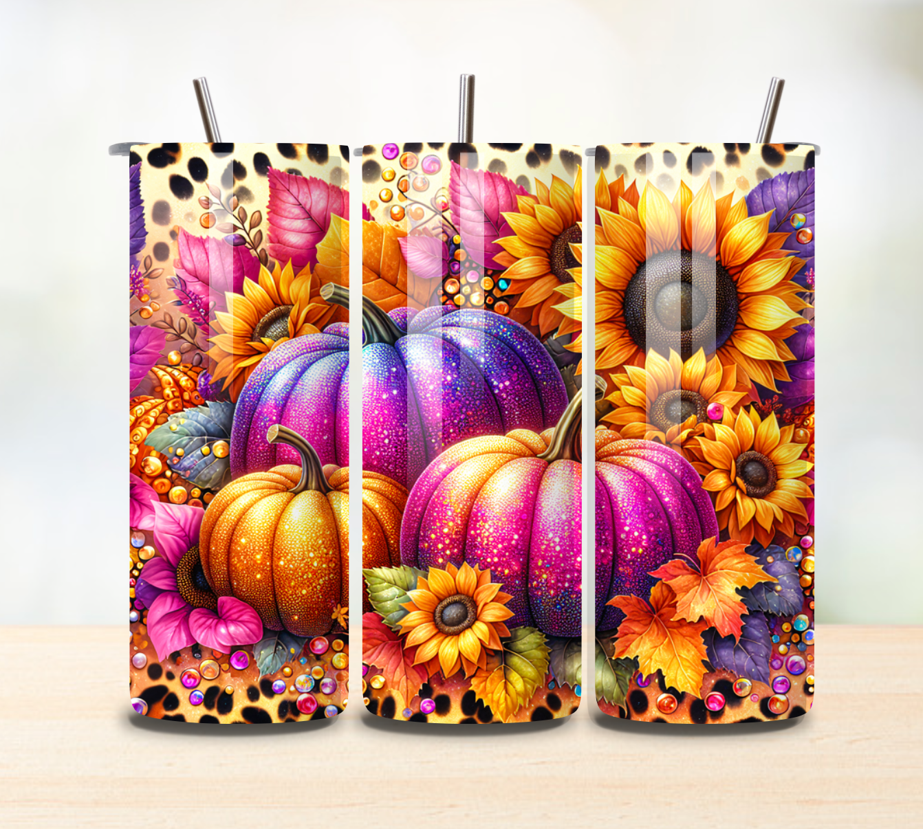 Colorful Pumpkins 20 oz Tumbler