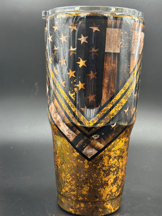 30 oz Copper Flag Tumbler