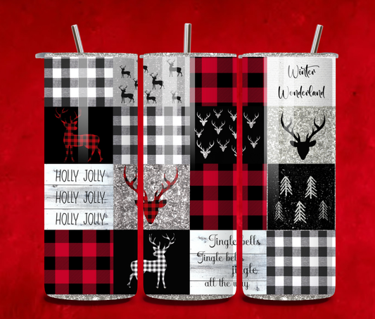 Christmas Buffalo Plaid 20 oz Tumbler