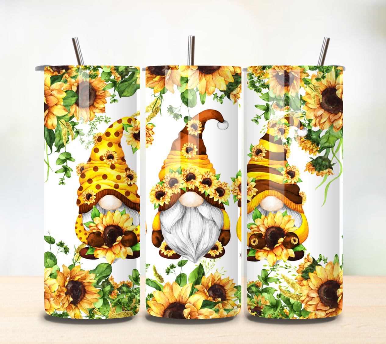 Sunflower Gnomes 20 oz Tumbler