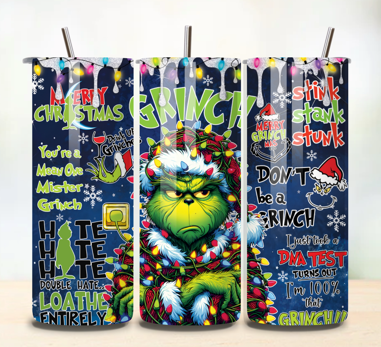 Grumpy Grinch 20 oz Tumbler