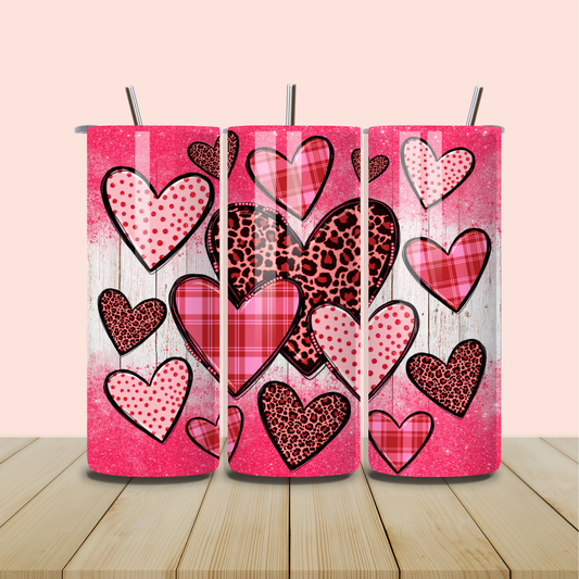 Valentine Hearts 20oz Tumbler