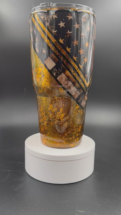 30 oz Copper Flag Tumbler